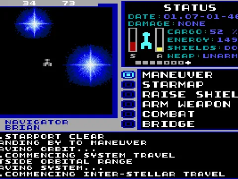 Traveling from galaxy to galaxy.