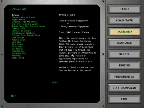 The list of available campaigns