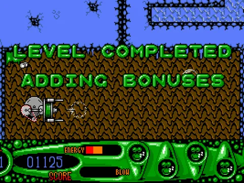 Or: finishing the level.