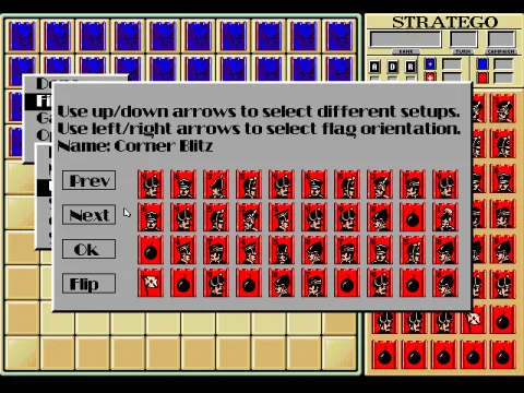 Choosing a pre-defined set up.