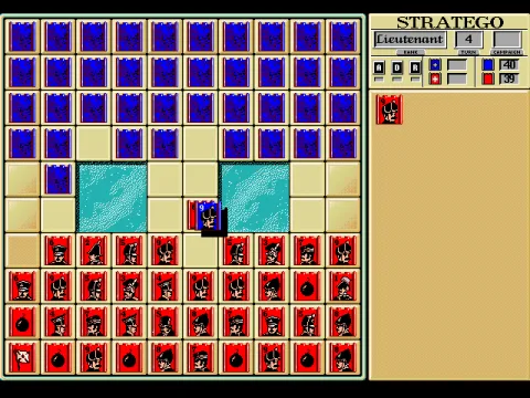 Playing on the Modern style game board.