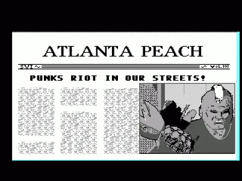 Level select: cities are chosen by selecting the newspapers
