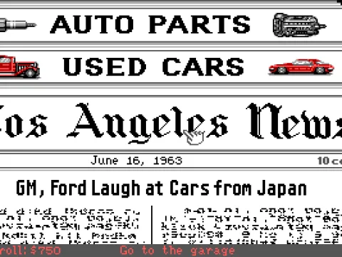 Newspaper. (EGA/Tandy)