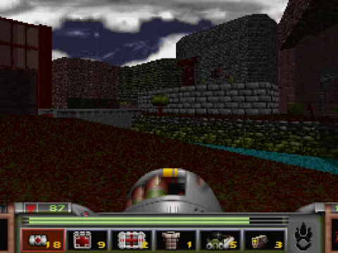 Exploring the town. Looking out across the river