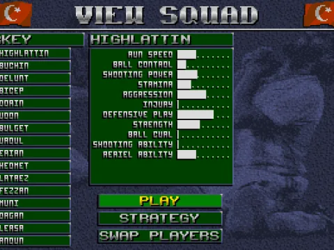 Taking a look at my squad before we go into penalties.