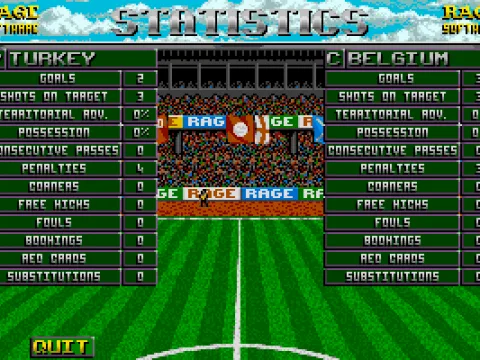 The results of the match.