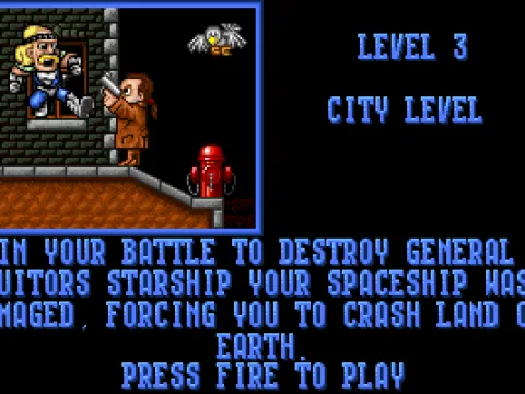 These intro screens precede each level.