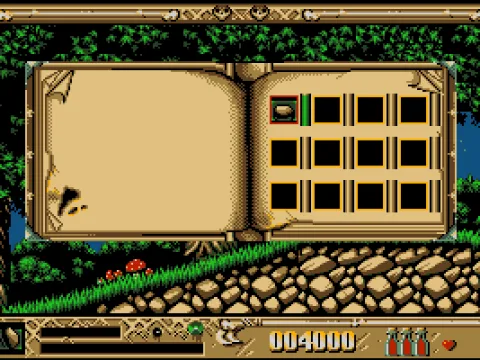 Your spell book (select weapon)