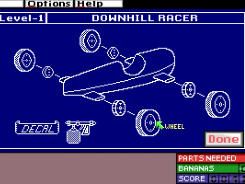 Studying the blueprints of a race car