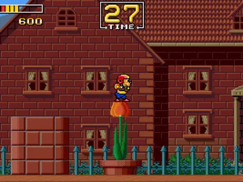 Jumping on giant flowers