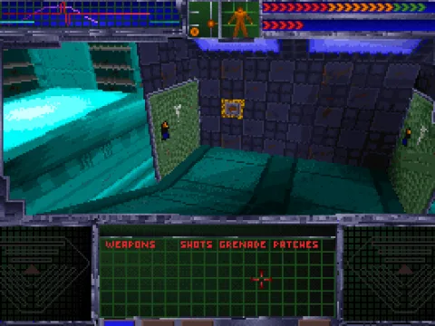 The start of the game (320 x 200 mode) - Level 1, Medical