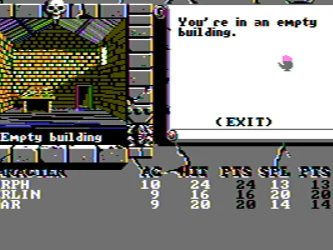 An empty building (CGA w/Composite Monitor)