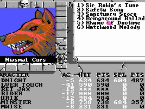 The bard has plenty of different songs at his/her disposal