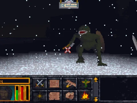 On a terribly cold night in Morrowind, snow was falling, and I engaged in a desperate battle against a lonely lizardman