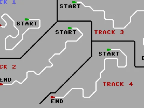 Select a luge course. (EGA/MCGA/Tandy)