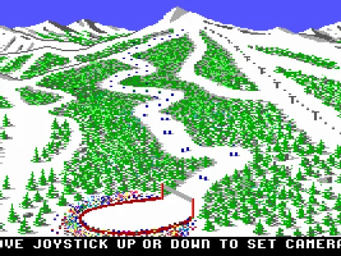 Set up some cameras for downhill skiing. (EGA/MCGA/Tandy)