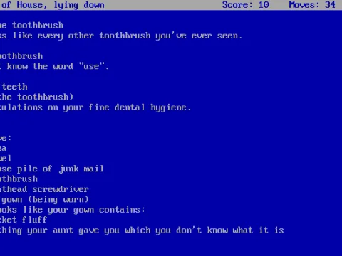 Brushing teeth and inventory