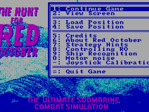 The main menu (CGA)