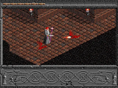 Shooting a fireball at the nasty red drakes.