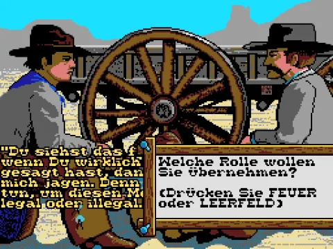 The player has to choose between two characters
