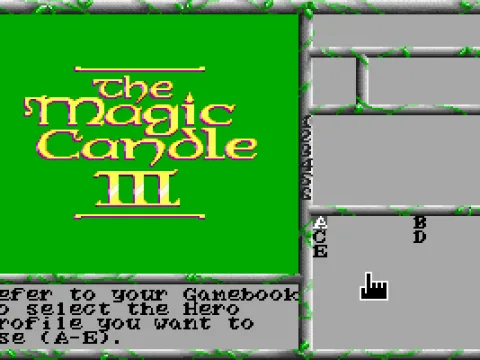 Choosing a character.