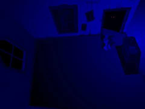 A menacing beast lurks in the doorway.