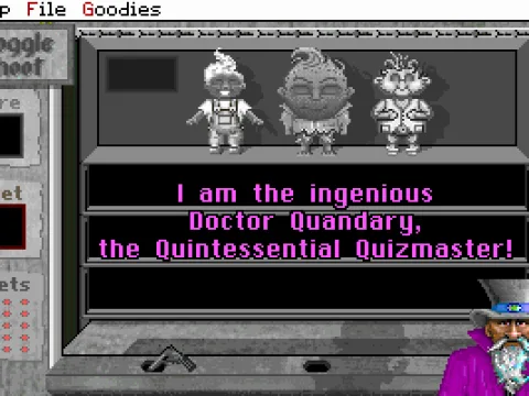 Dr. Quandary proposes to play the shooting game