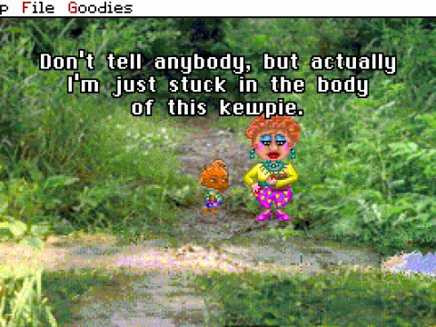 Interacting with one of island's inhabitants