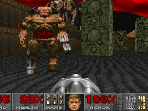 Deimos' massive Cyberdemon awaits you at the end of Chapter 2