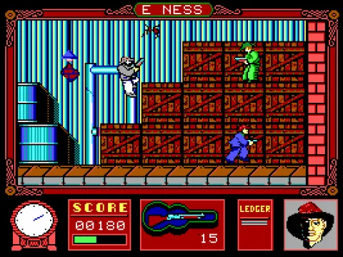 Shoot the green guy to get pages for the Ledger