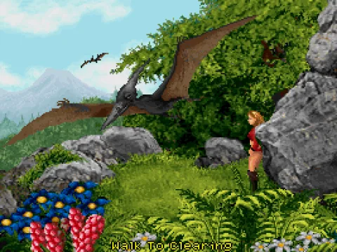 Kay arrives in the prehistoric age. Now where's Morgana?