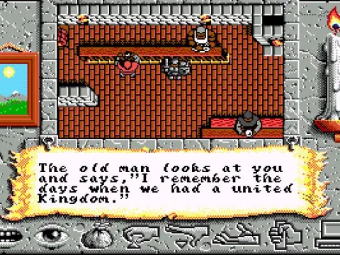 Inside the starting tavern