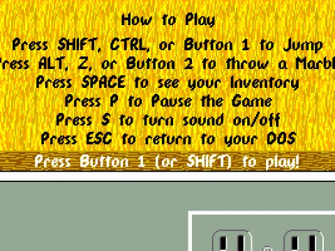 Game Instructions Screen