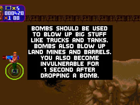 Bomb instructions when you pick up your first bomb