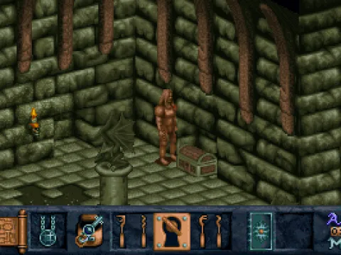 Opening a chest with a key