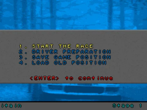 One of the game menus (VGA)