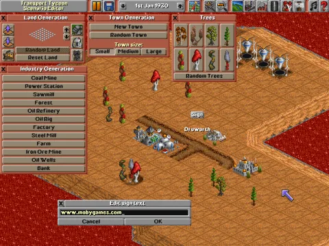 A little island on planet Mars with some trees from planet Earth.