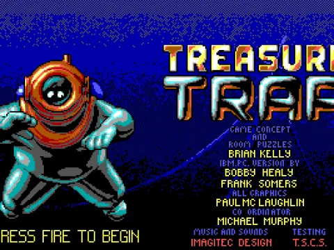 Title screen with credits (EGA)
