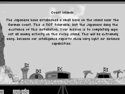 A mission briefing for single-player mode.