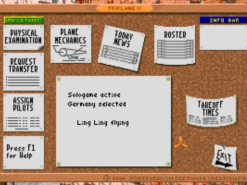 The main game menu is quite cleverly done.