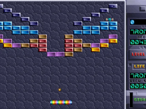 After collecting a gadget the racket has turned into a 'glue racket': Balls stick to it until you want to release them