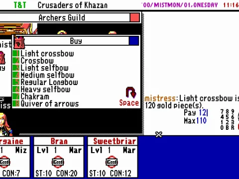 While in town, stock up on equipment