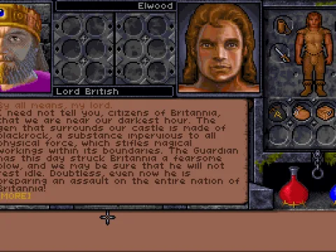 Talkin' to Lord British. 'S up... dude