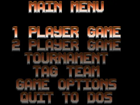 Main menu