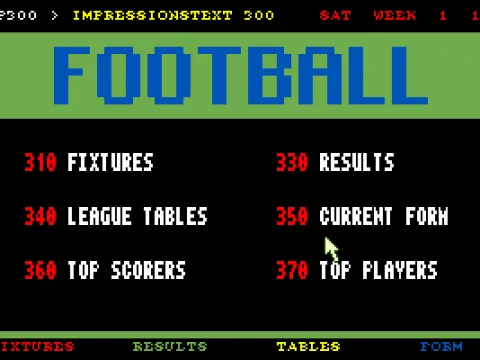 Teletext remained pretty much the same throughout the series