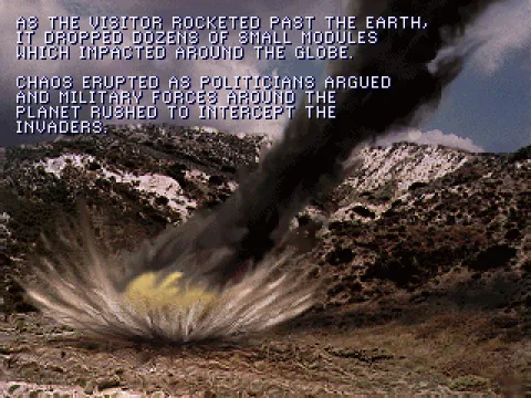 Intro: alien landing