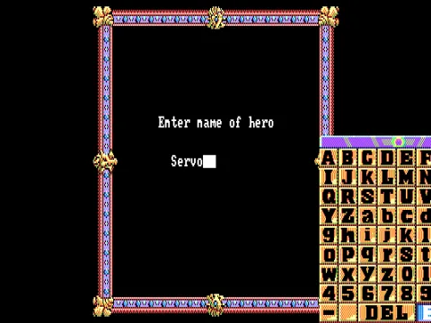 Setting up your character (EGA)