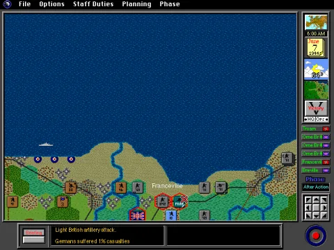 Describing the skirmish outcome