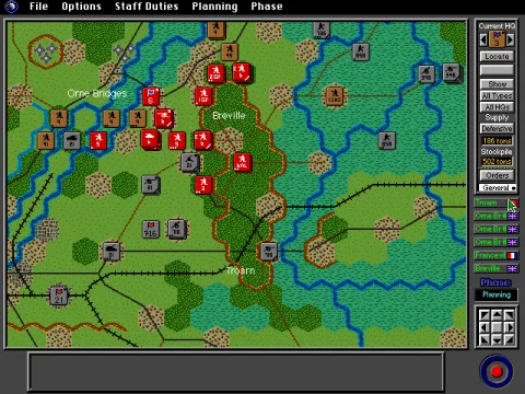 HQ menu in the top right