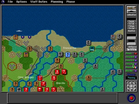 Ops menu in the top right